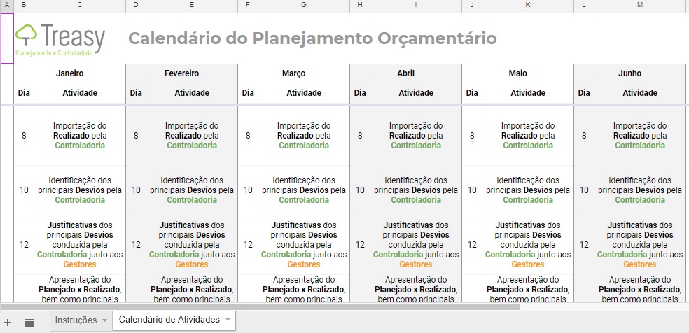 Calendário Orçamentário